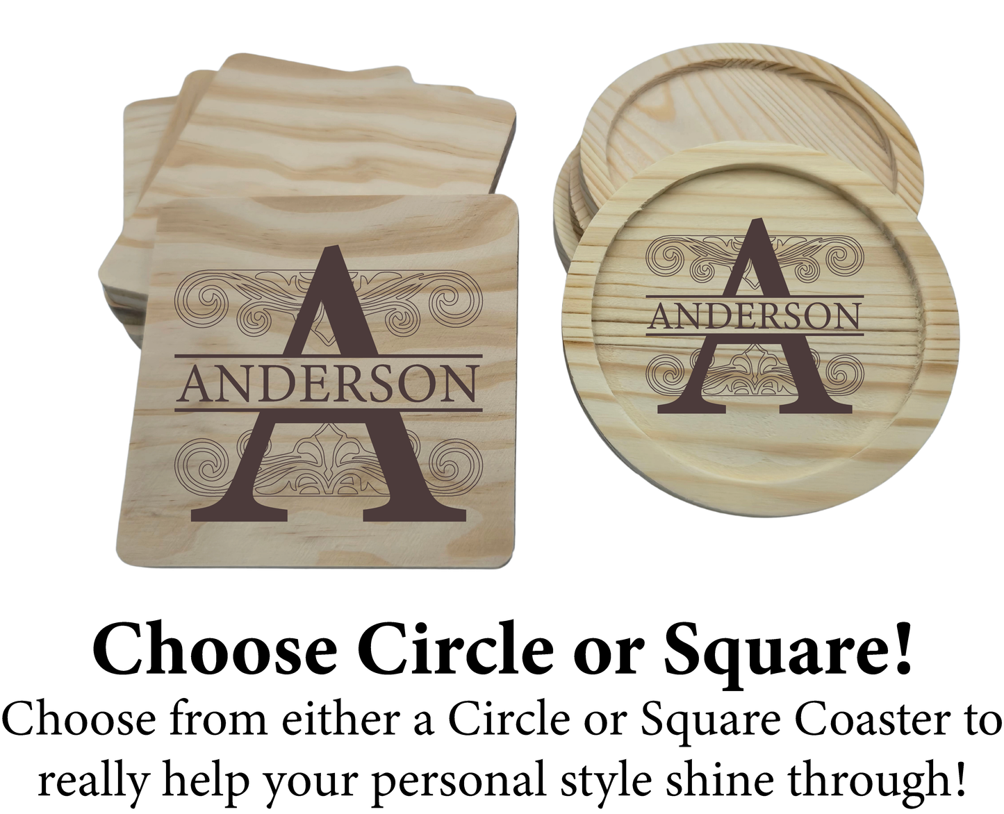 Personalized Wood Coaster