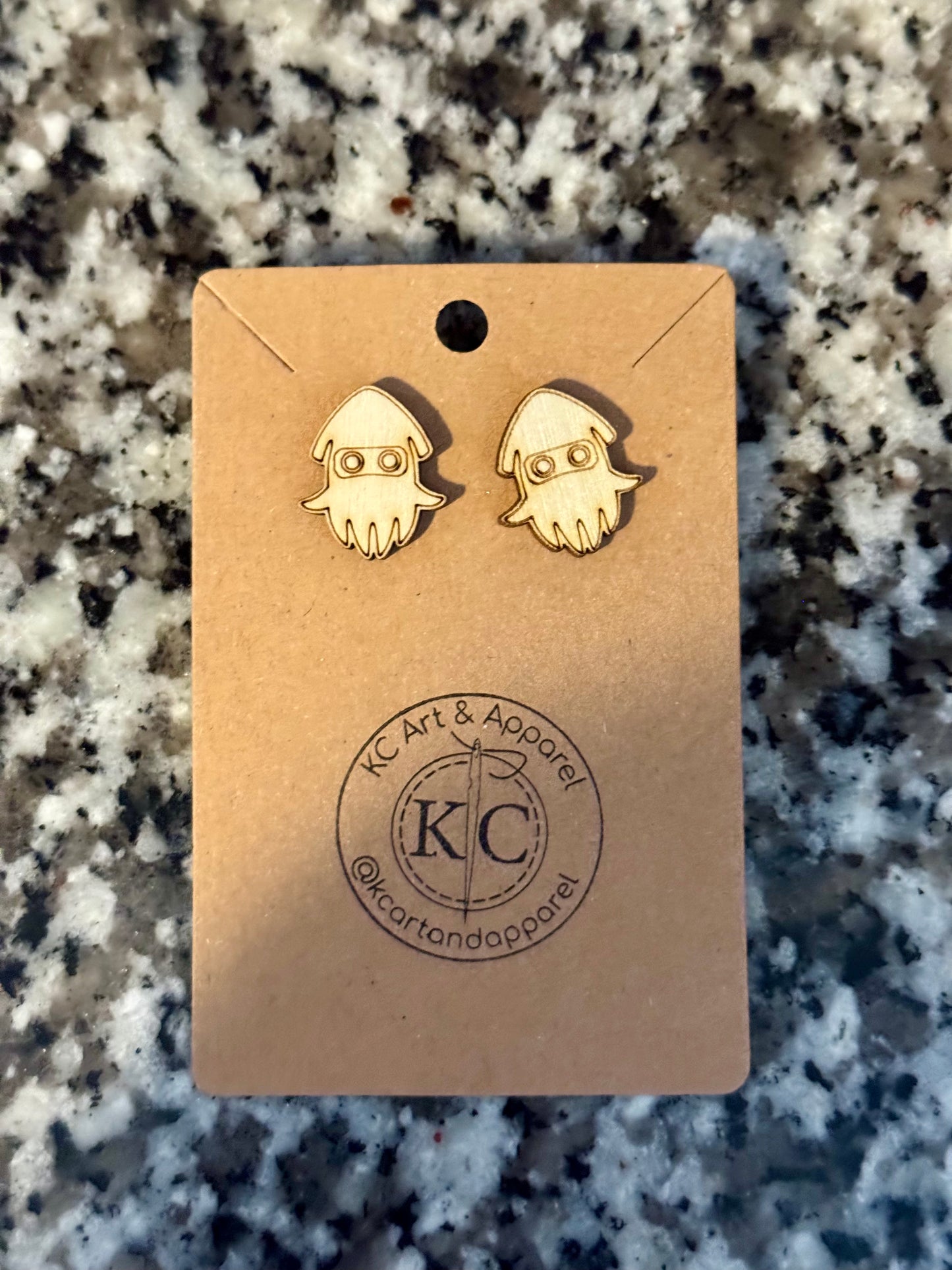 Laser Engraved Mario Earrings