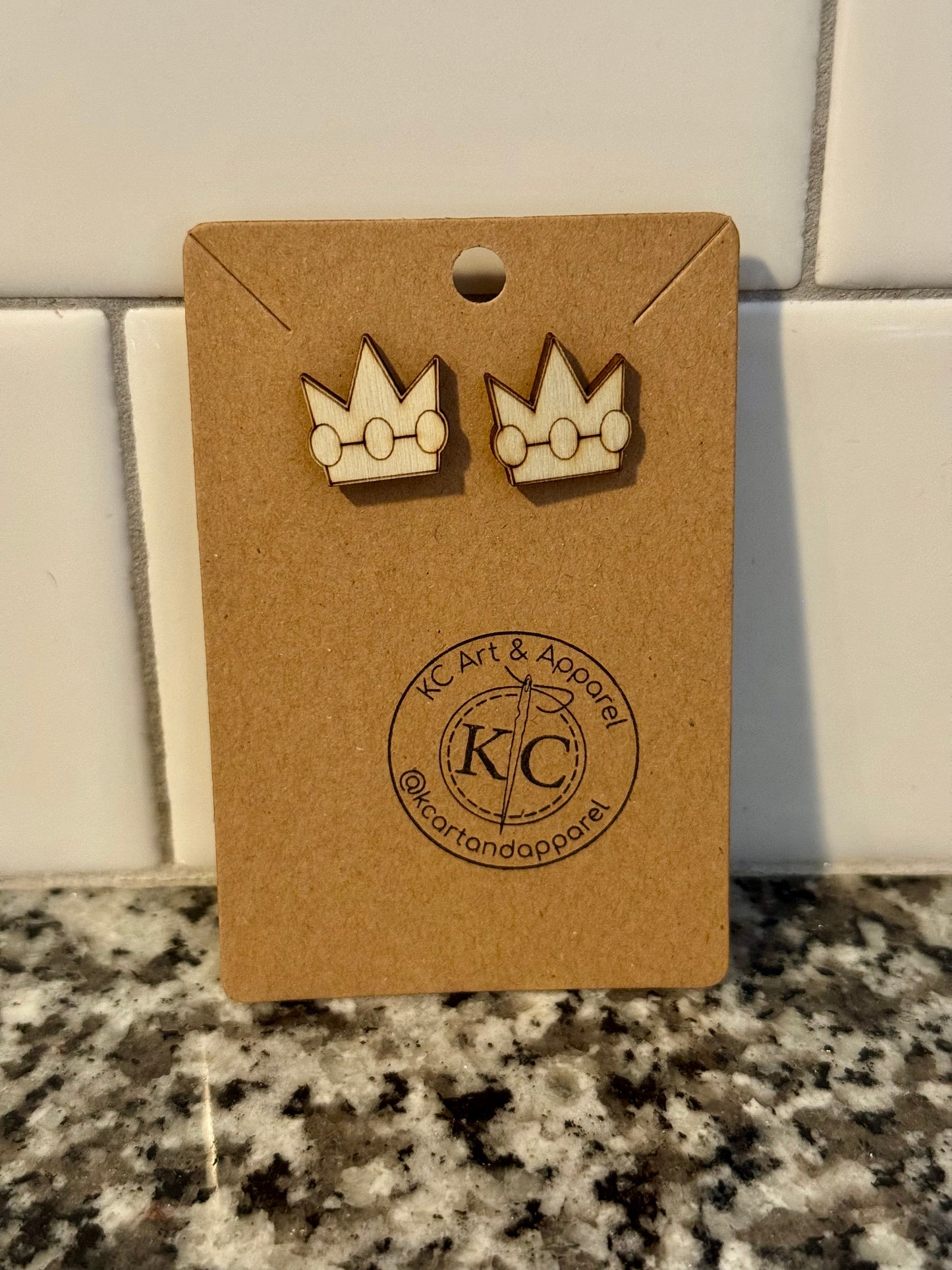 Laser Engraved Mario Earrings