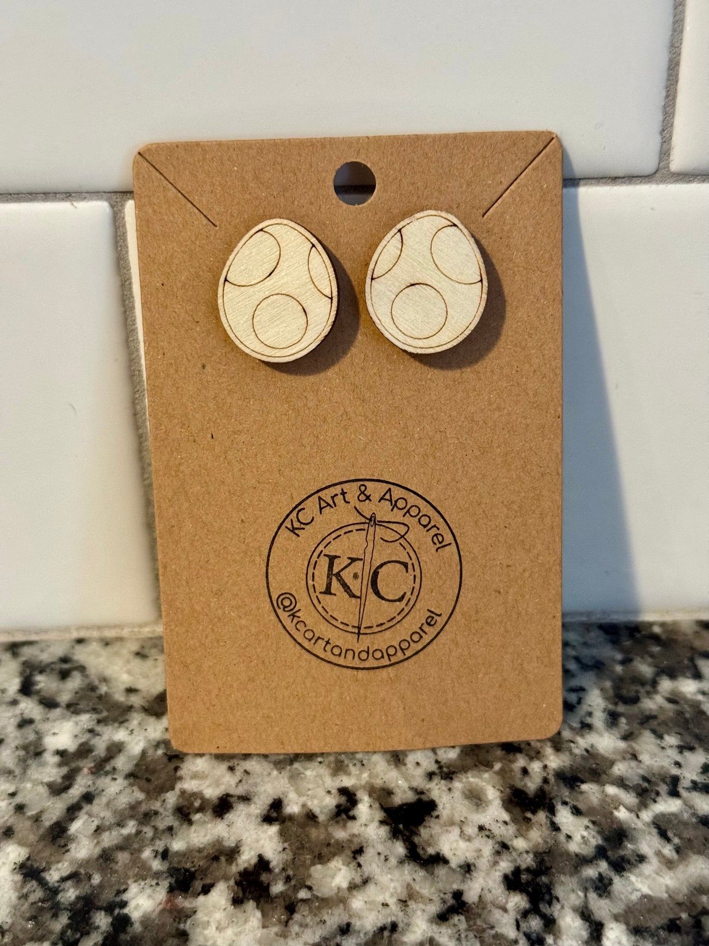 Laser Engraved Mario Earrings