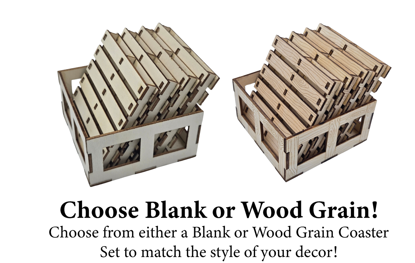 Wood Pallet Coaster Set
