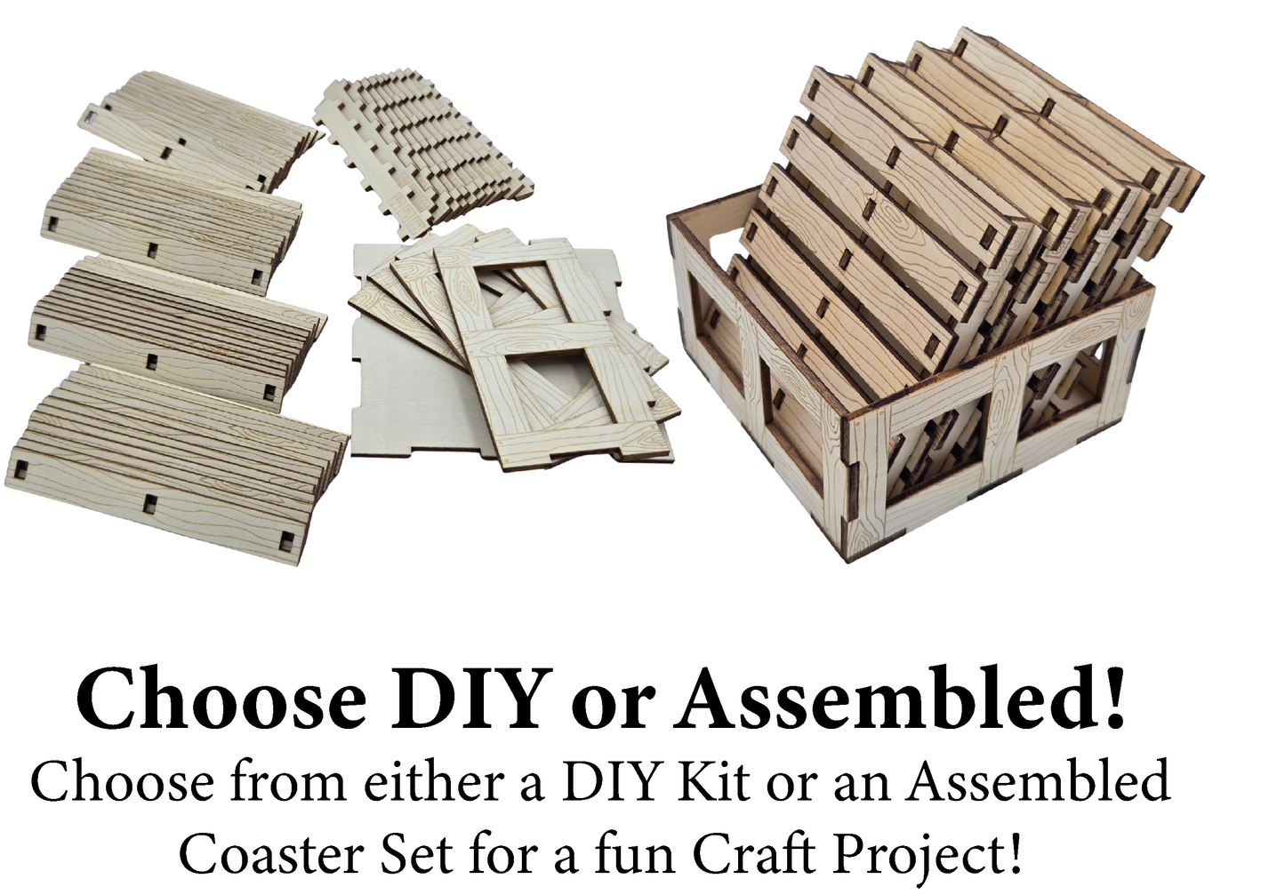 Wood Pallet Coaster Set