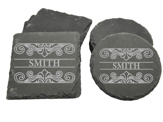 Personalized Stone Coaster - Fancy Full No Letter (Inverted)