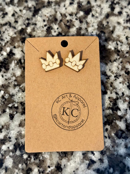 Laser Engraved Video Game Post Earrings