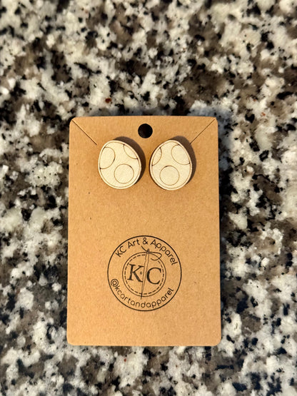 Laser Engraved Video Game Post Earrings