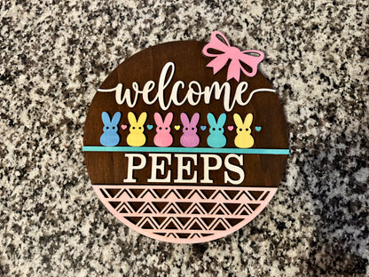 Welcome Peeps Sign
