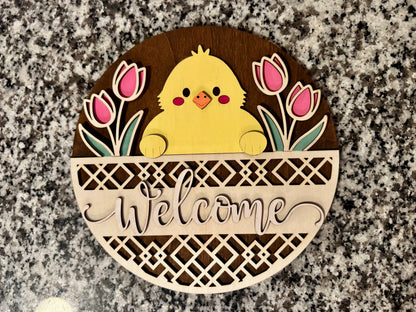 Welcome Baby Bird Sign