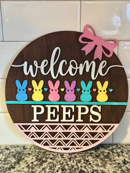 Welcome Peeps Sign