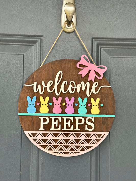 Welcome Peeps Sign