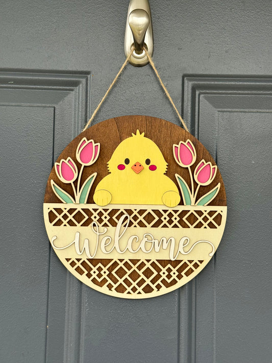 Welcome Baby Bird Sign