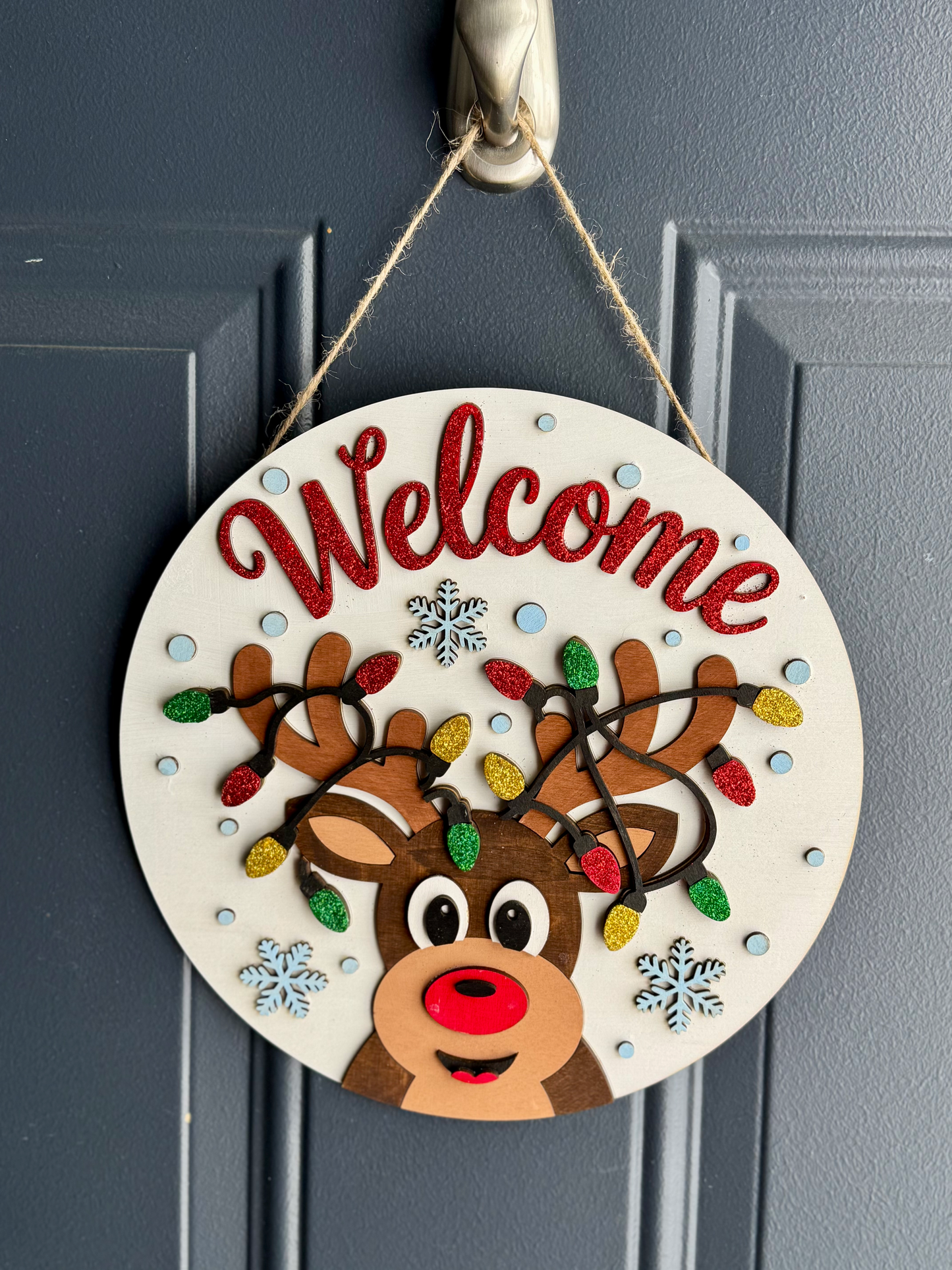 Reindeer Holiday Sign
