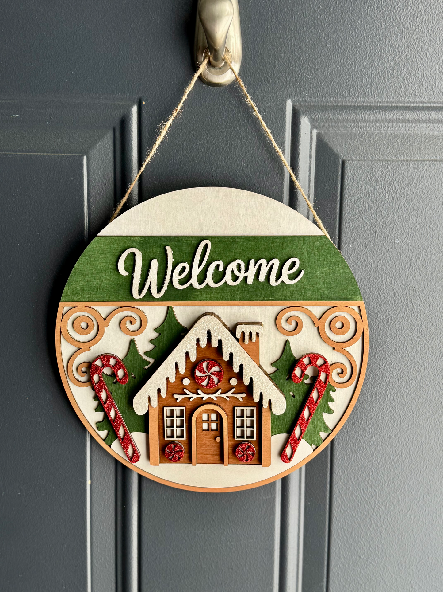 Gingerbread House Holiday Sign