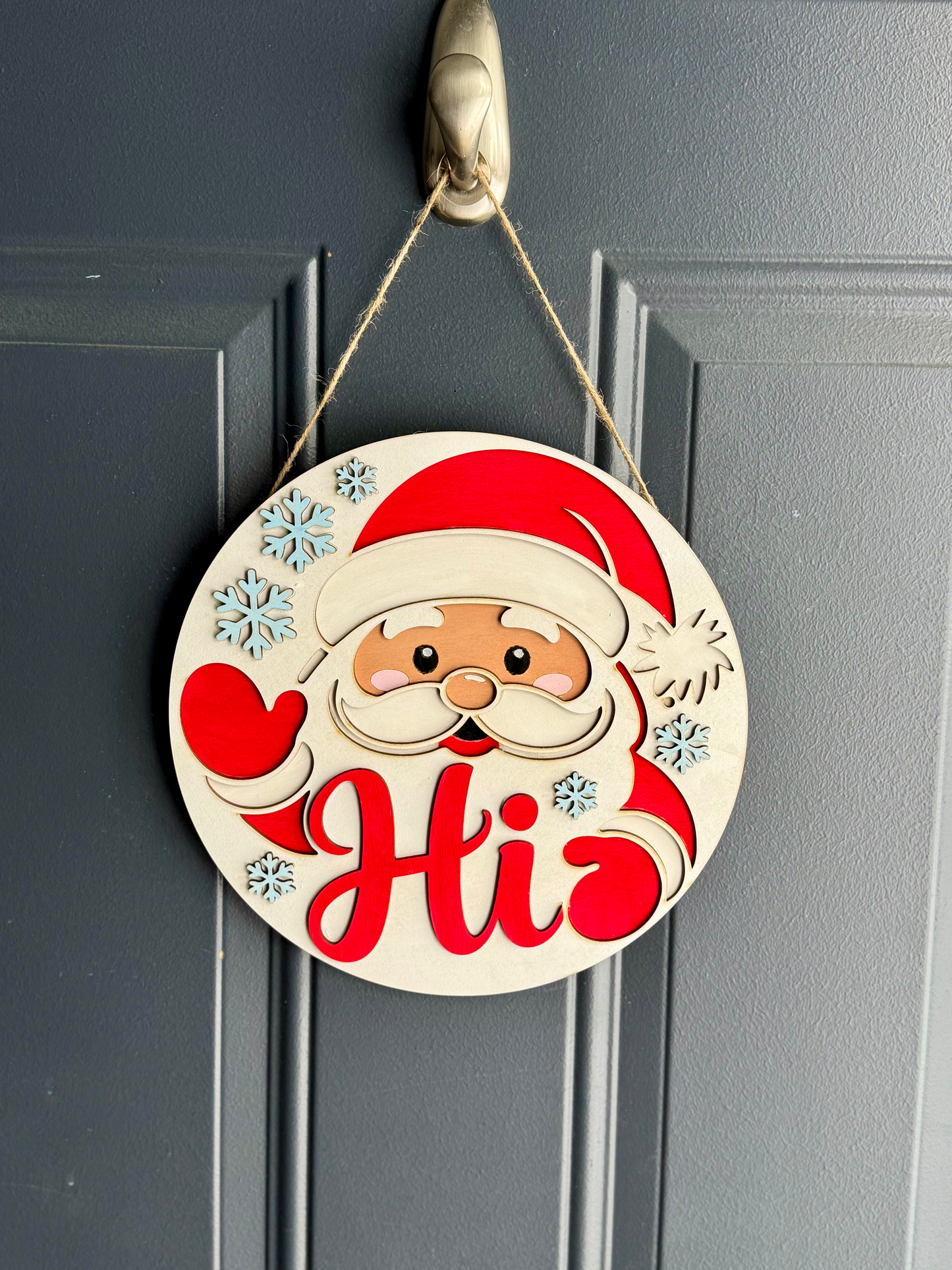 Hi Santa Holiday Sign