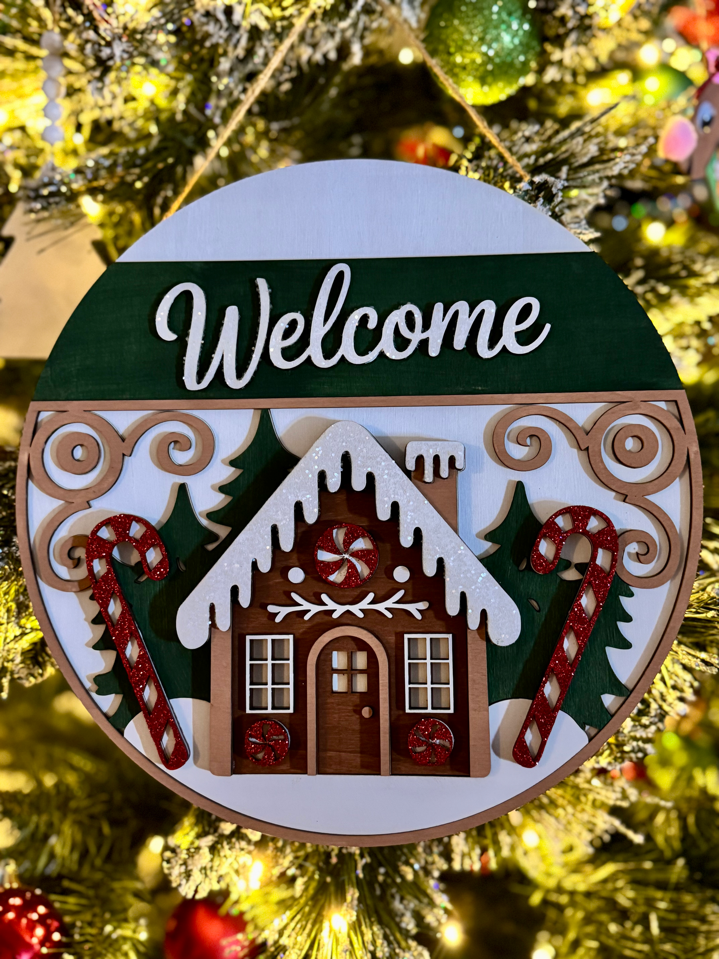 Gingerbread House Holiday Sign