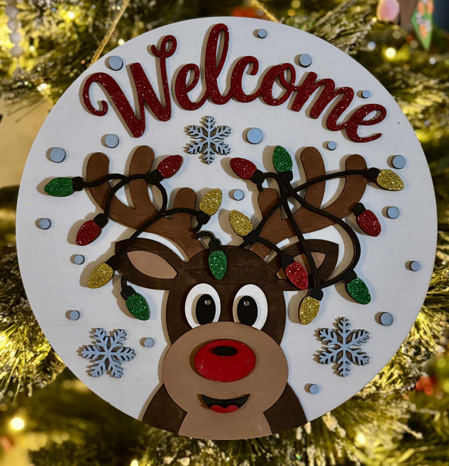Reindeer Holiday Sign
