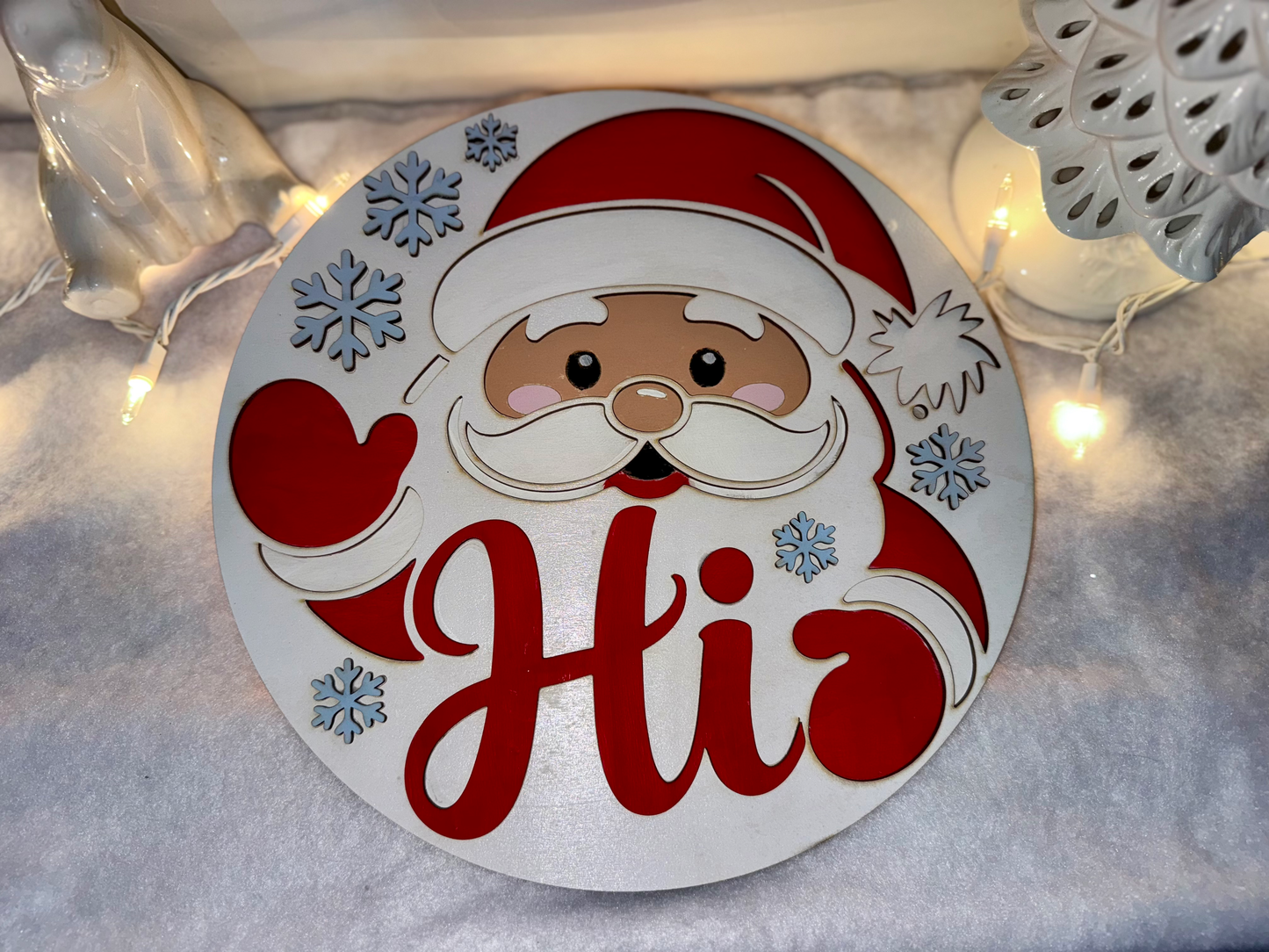 Hi Santa Holiday Sign