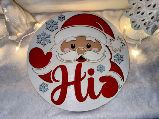 Hi Santa Holiday Sign