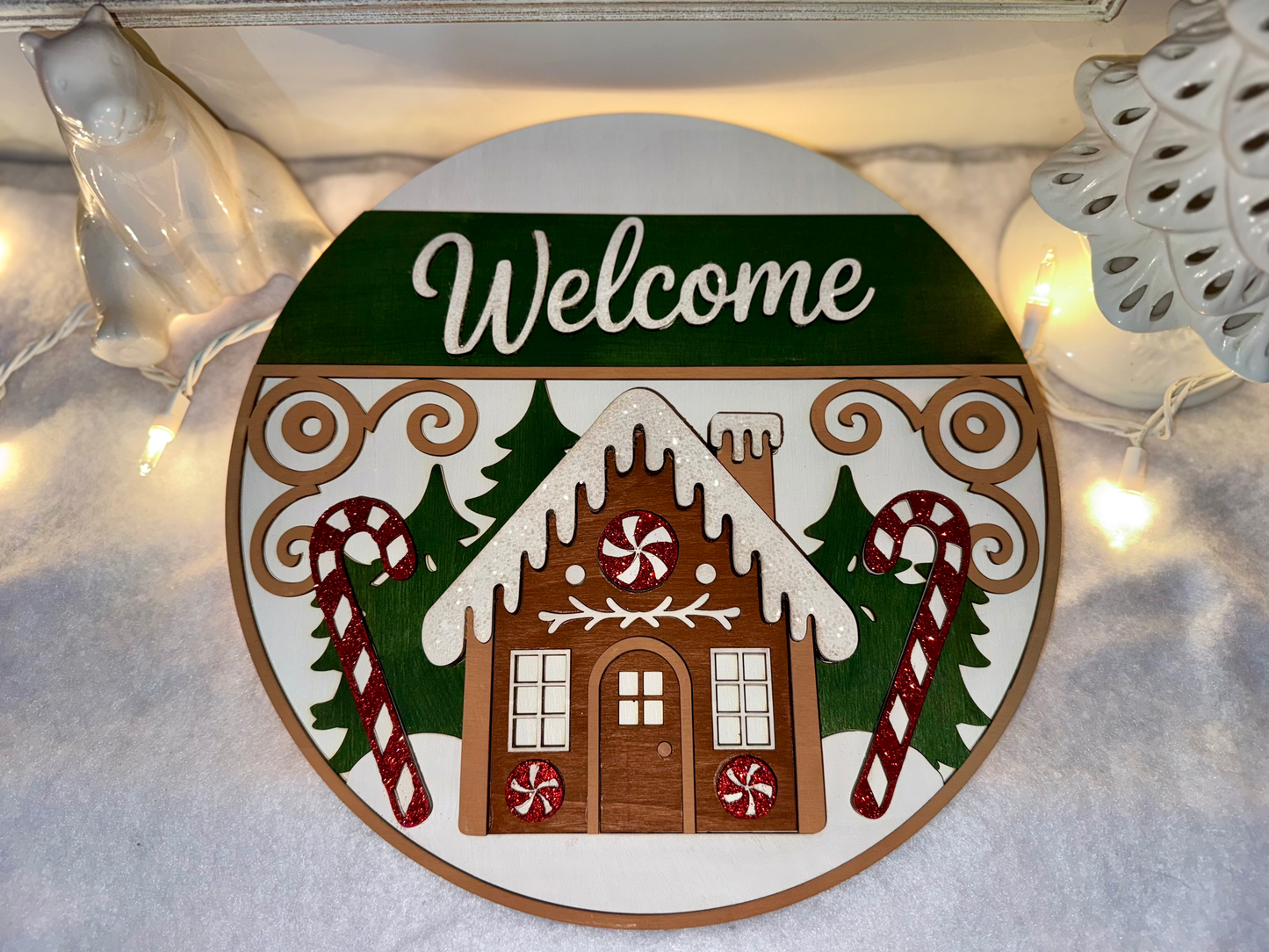 Gingerbread House Holiday Sign