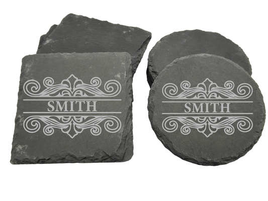 Personalized Stone Coaster - Fancy Full No Letter