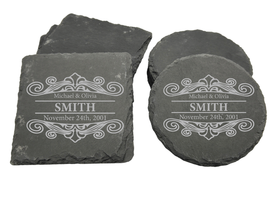 Personalized Stone Coaster - Fancy Full