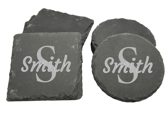 Personalized Stone Coaster - Name On Letter