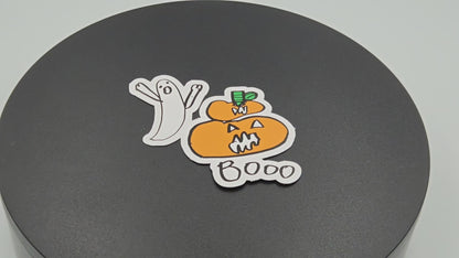 Ghost & Pumpkin BOOO Sticker